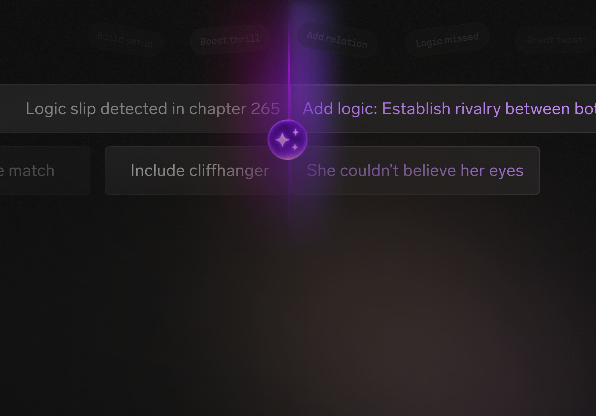 Logic check and cliffhanger boost